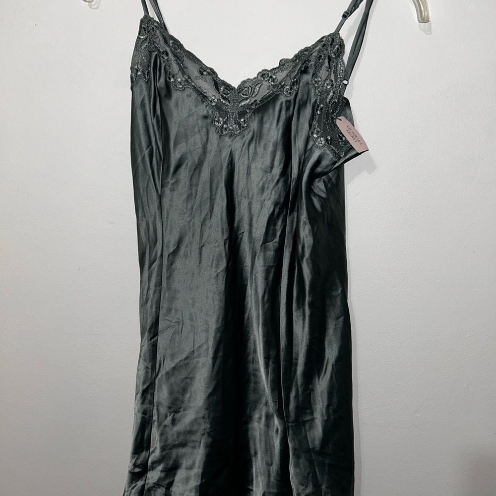 Elegant Black Satin Slip Dress